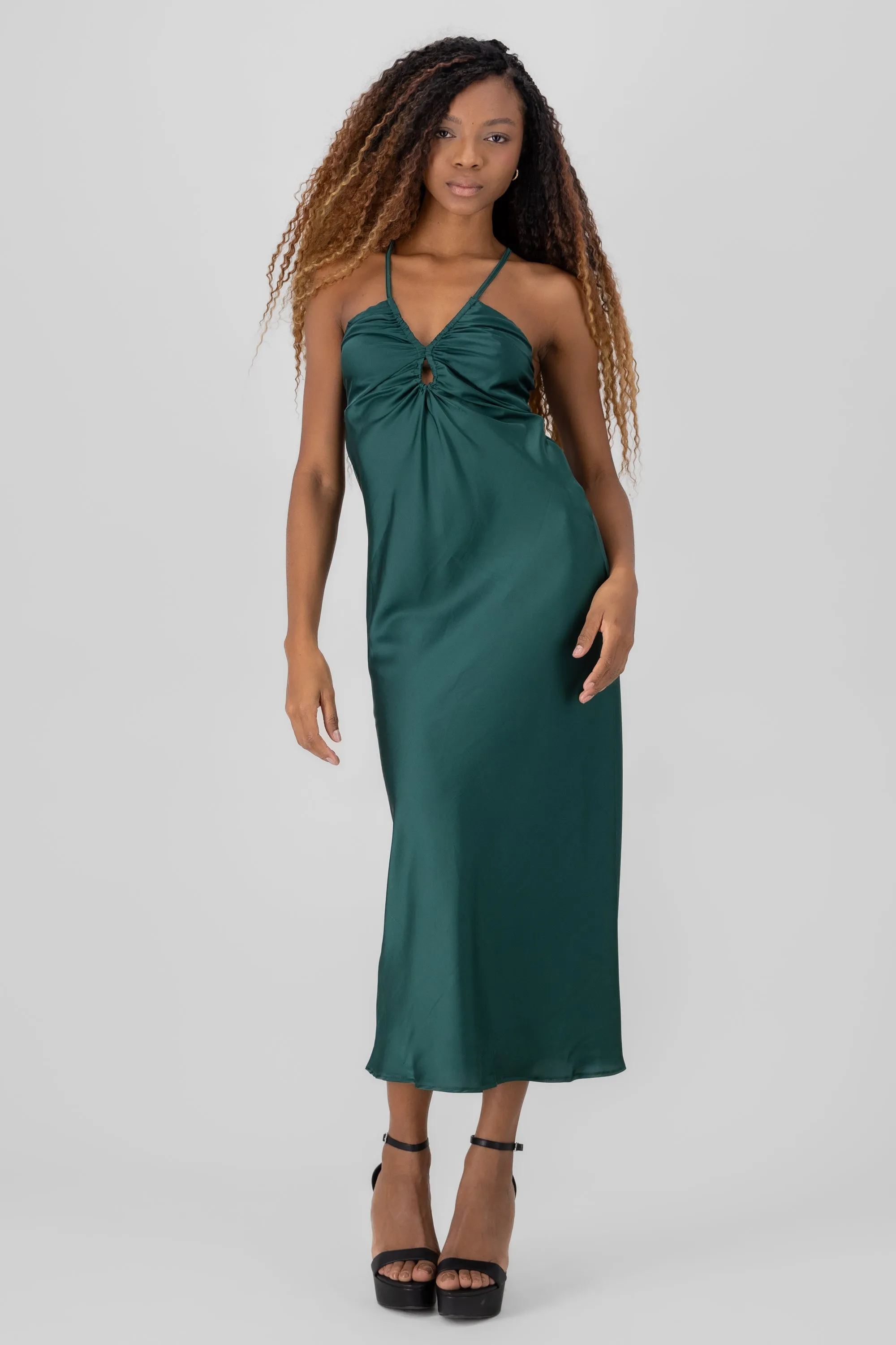 Vestido maxi detalle frunce escote sold by Shasa product image thumbnail 2