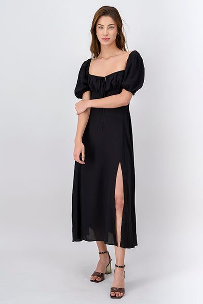 Vestido midi manga abullonada abertura sold by Shasa product image thumbnail 2