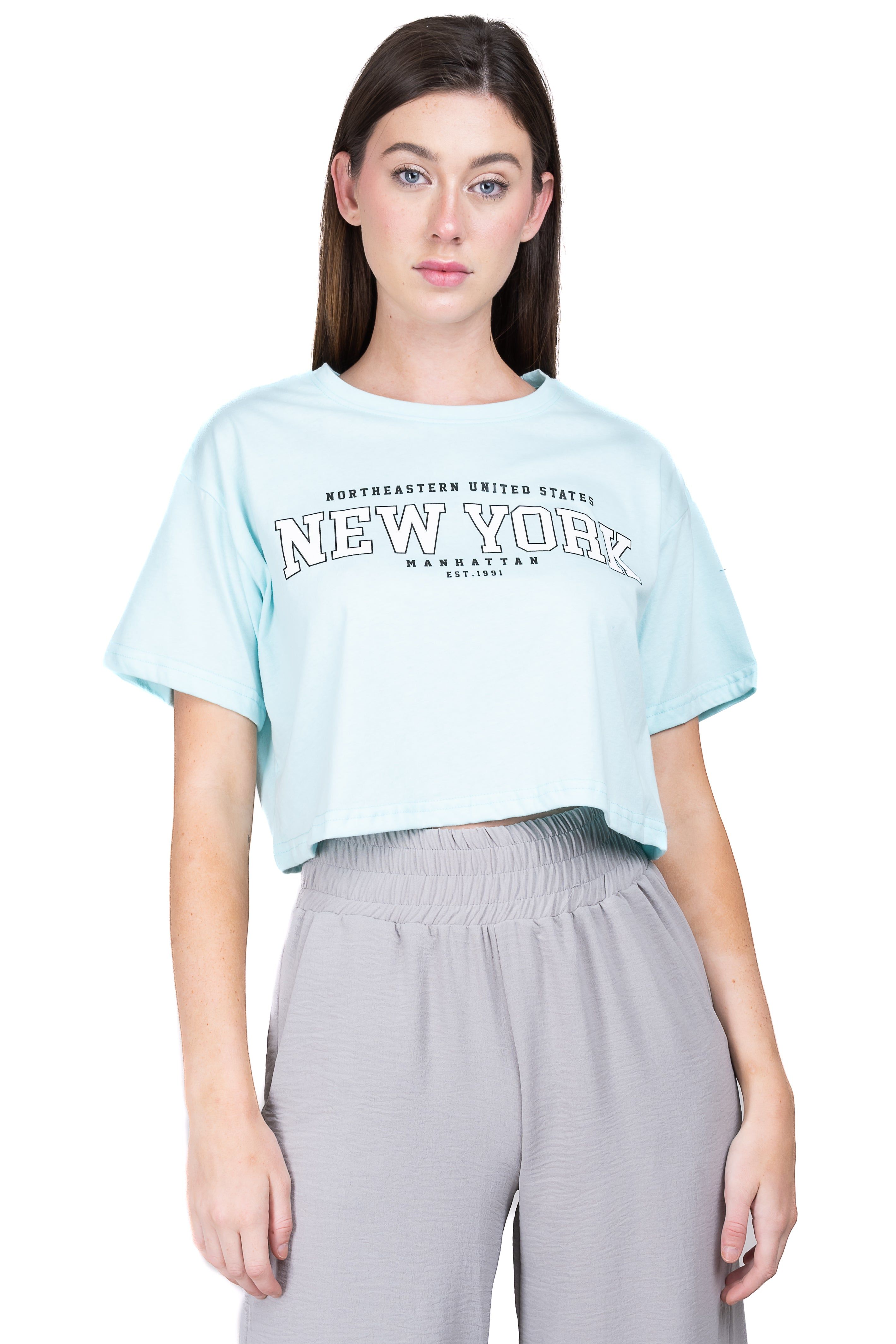 Top Crop Estampado New York sold by Shasa