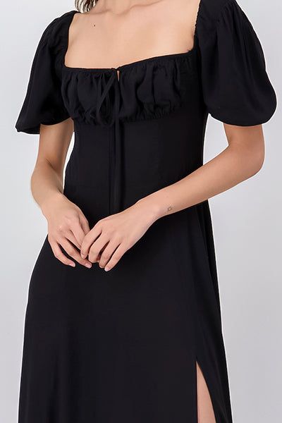 Vestido midi manga abullonada abertura sold by Shasa product image thumbnail 3