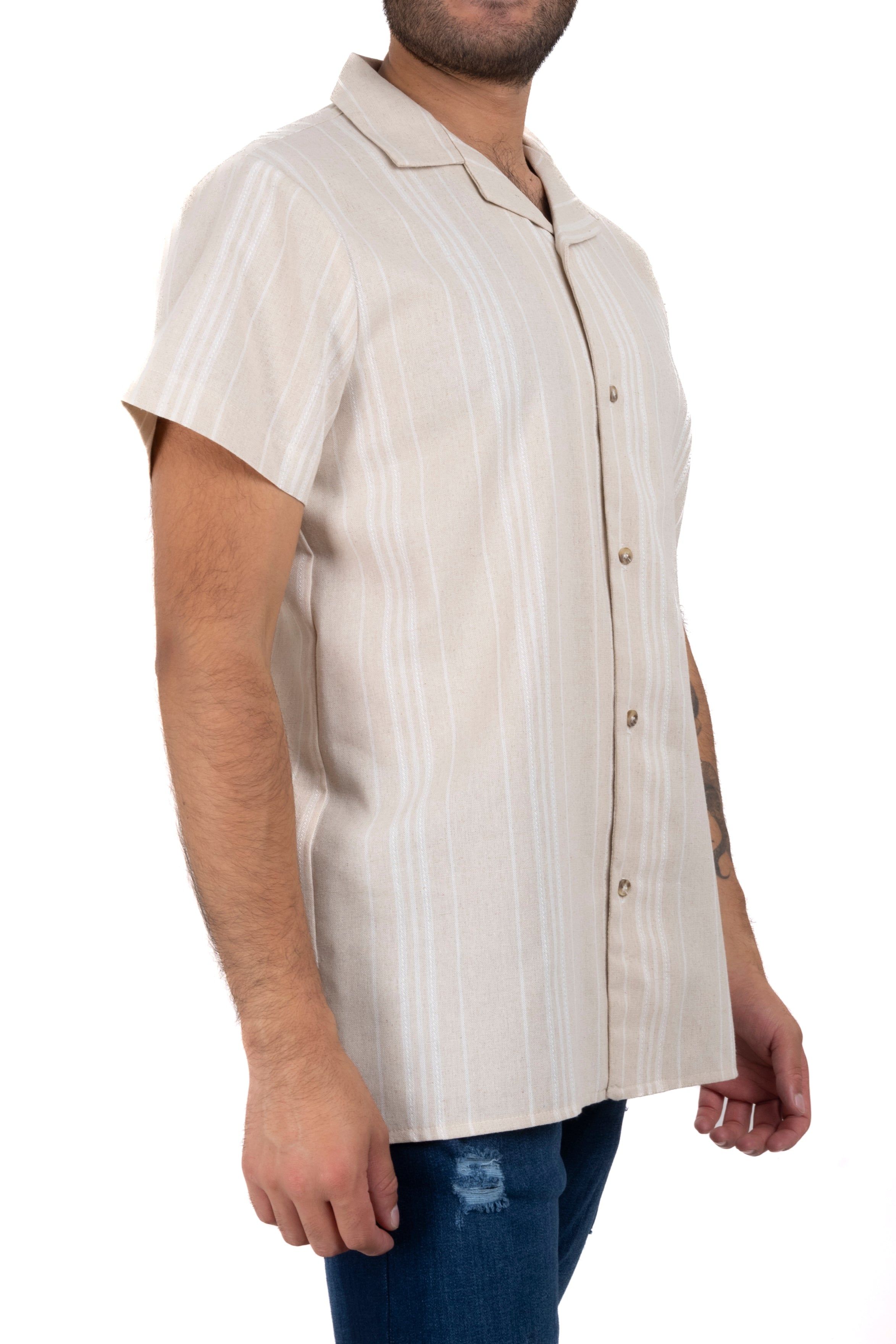 Camisa manga corta tipo lino rayas sold by Shasa product image thumbnail 2