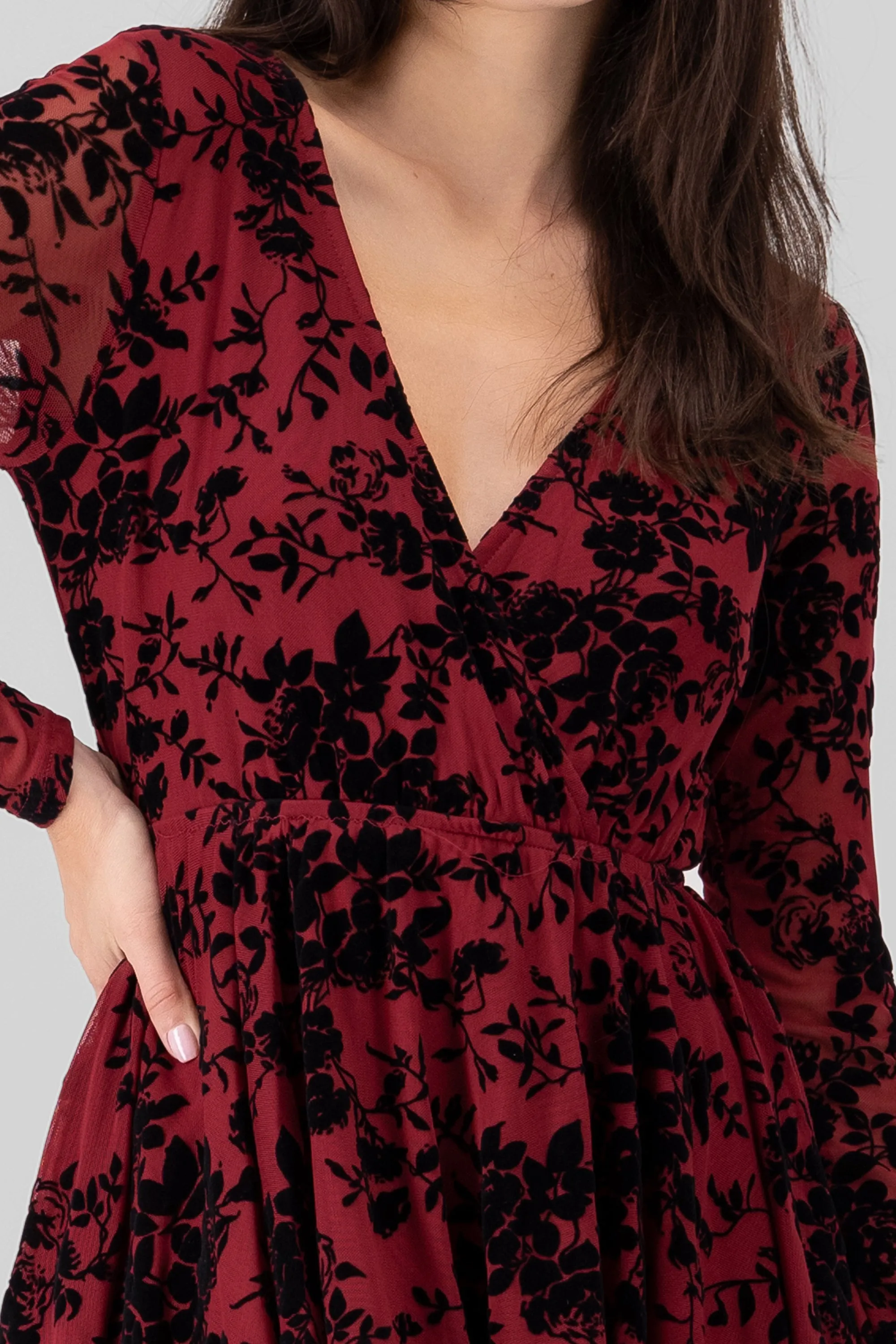 Vestido Mesh Flock Manga Larga sold by Shasa product image thumbnail 5