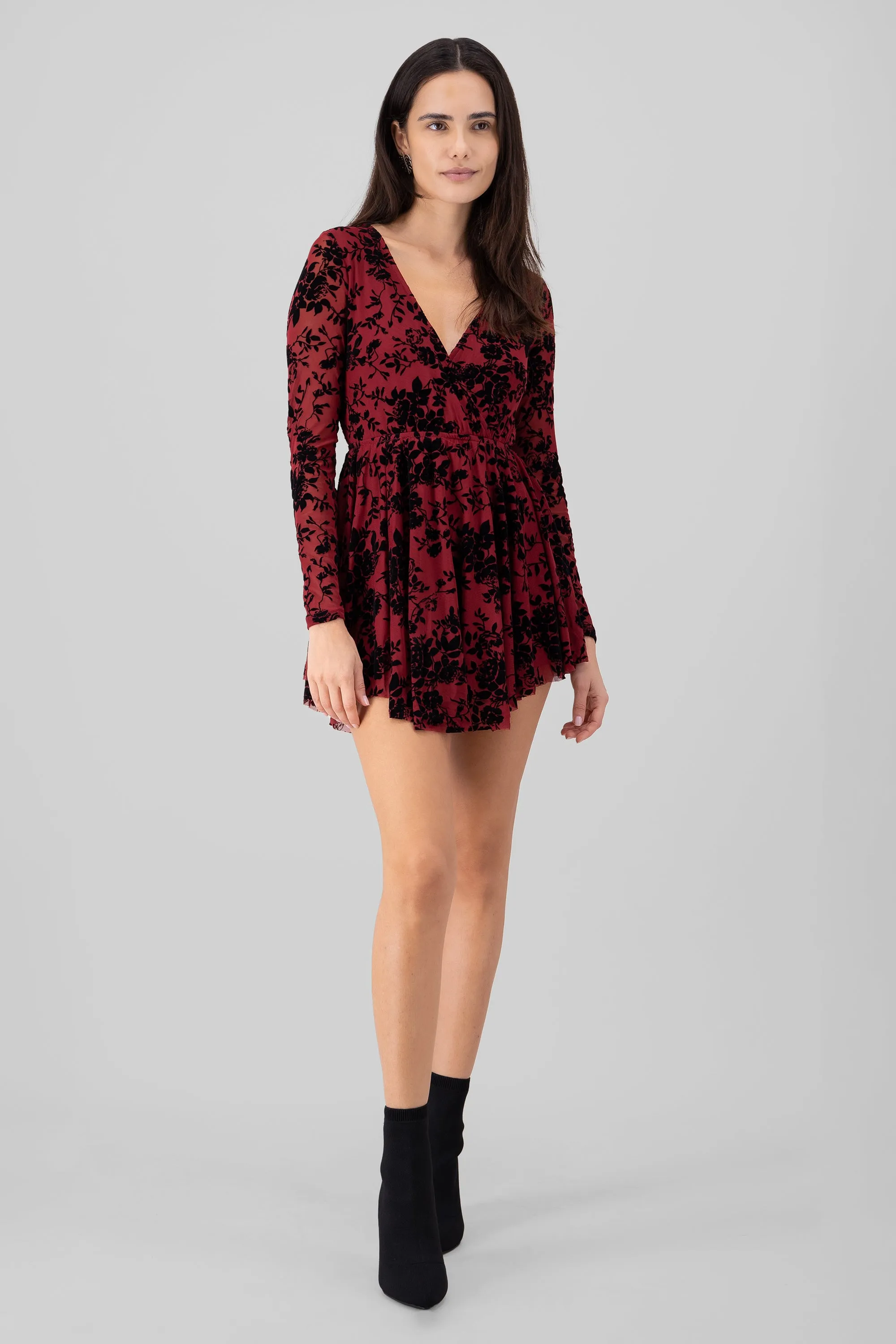 Vestido Mesh Flock Manga Larga sold by Shasa product image thumbnail 2