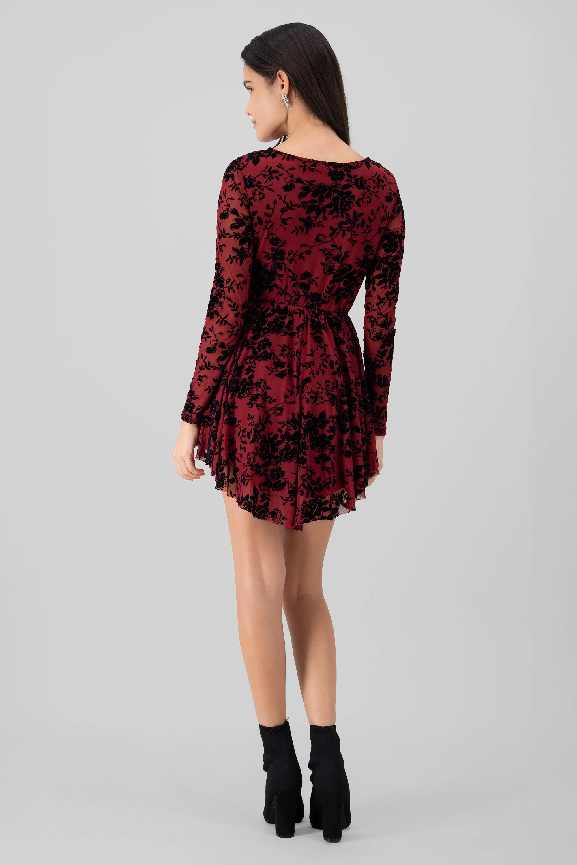 Vestido Mesh Flock Manga Larga sold by Shasa product image thumbnail 4