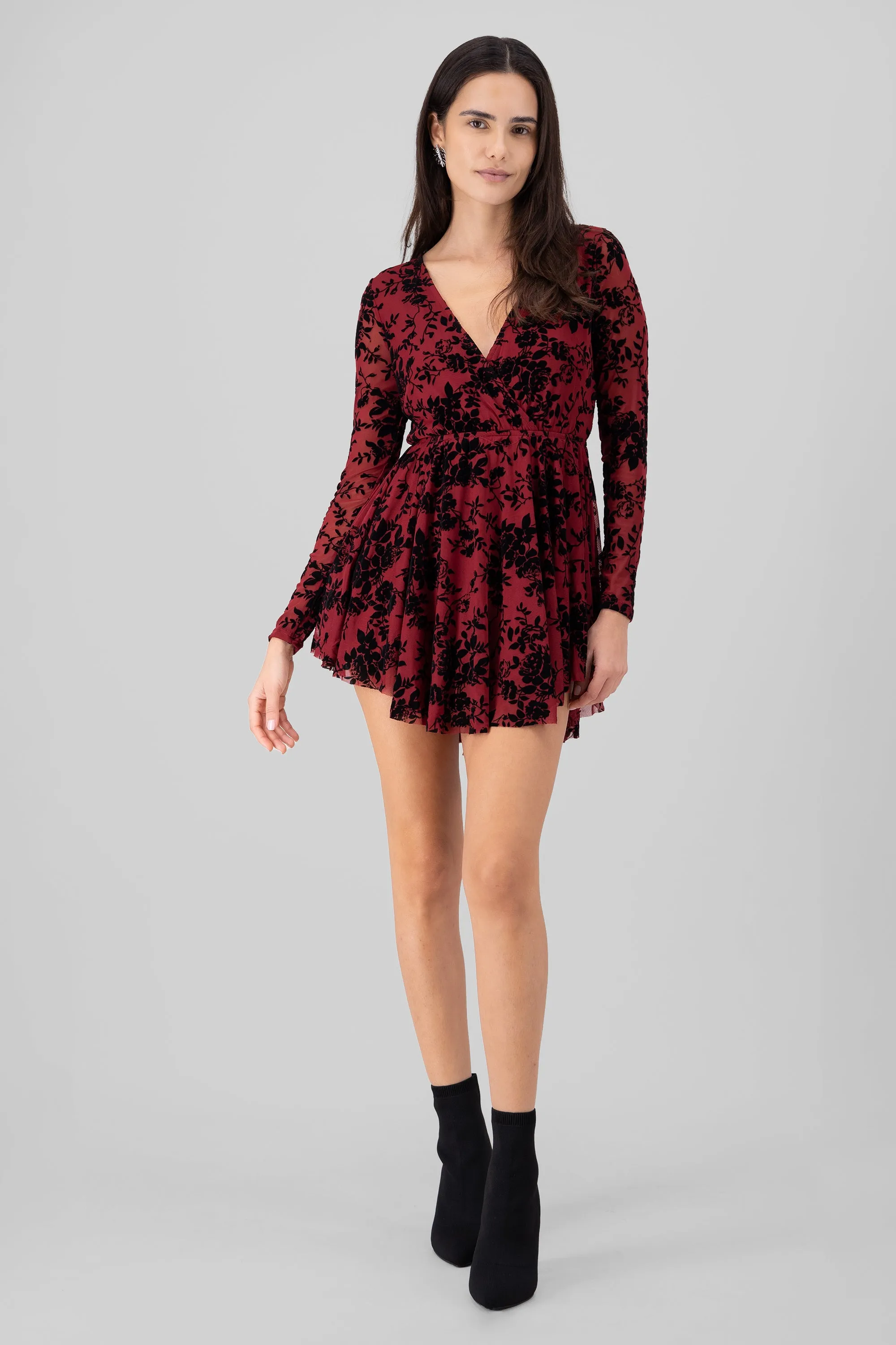 Vestido Mesh Flock Manga Larga sold by Shasa