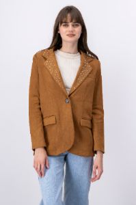 Blazer boton detalle brillos solapa sold by Shasa