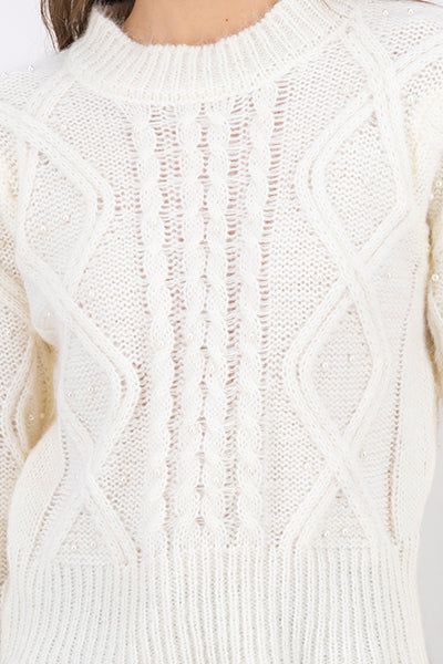 Suéter tejido aplicaciones perlas sold by Shasa product image thumbnail 5