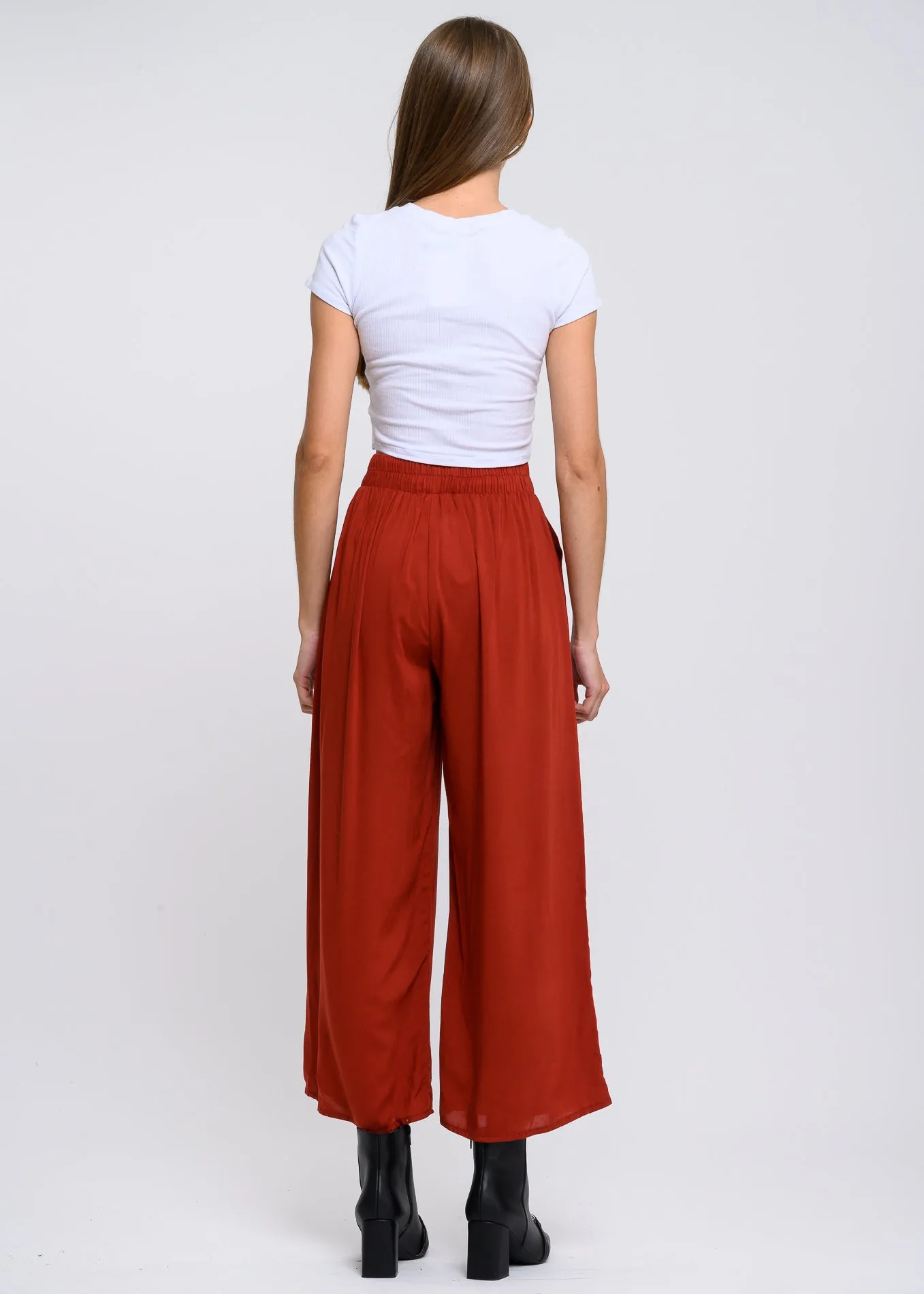 Pantalón Wide Leg Cintura Alta Fruncida sold by Shasa product image thumbnail 4
