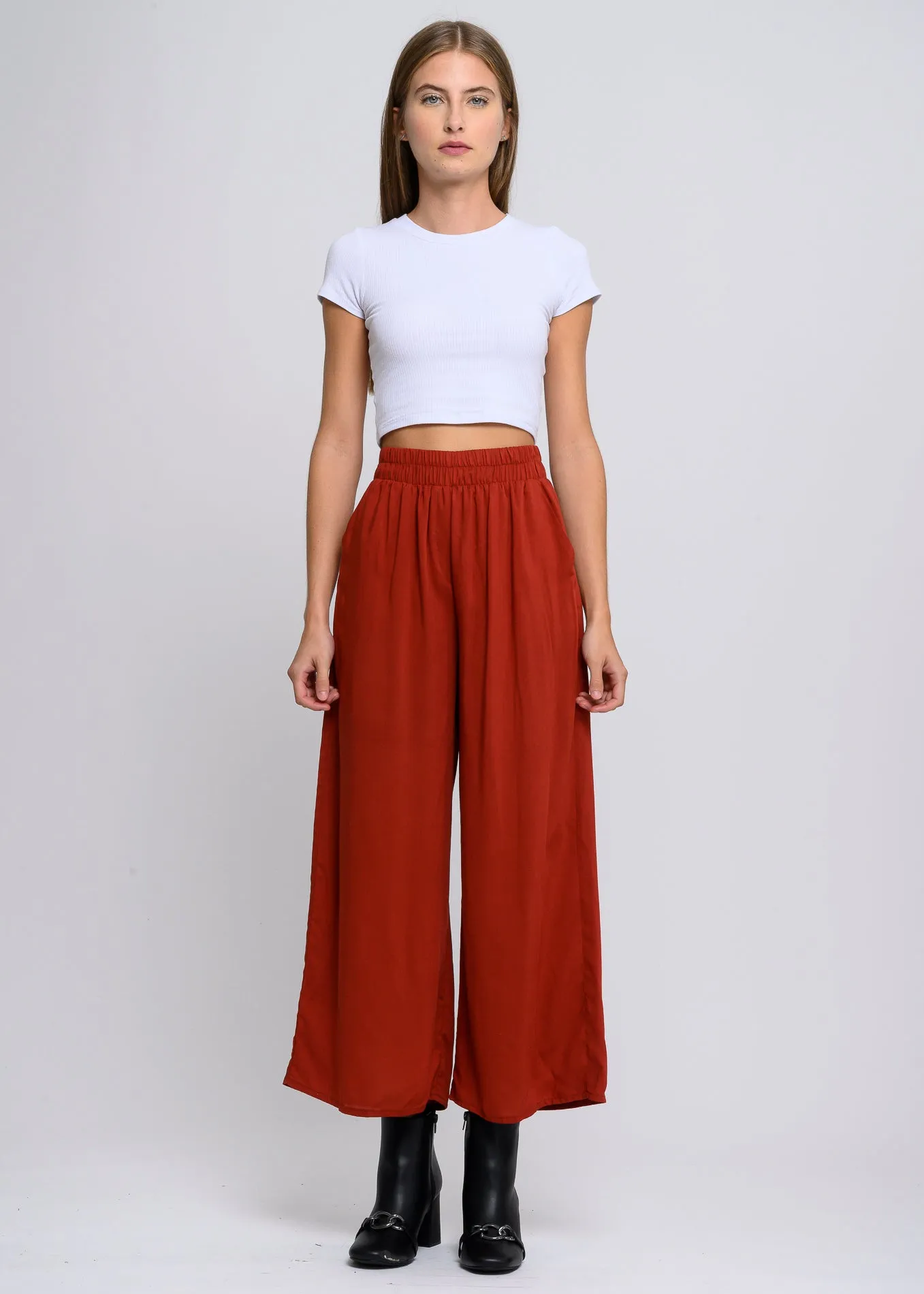 Pantalón Wide Leg Cintura Alta Fruncida sold by Shasa product image thumbnail 2