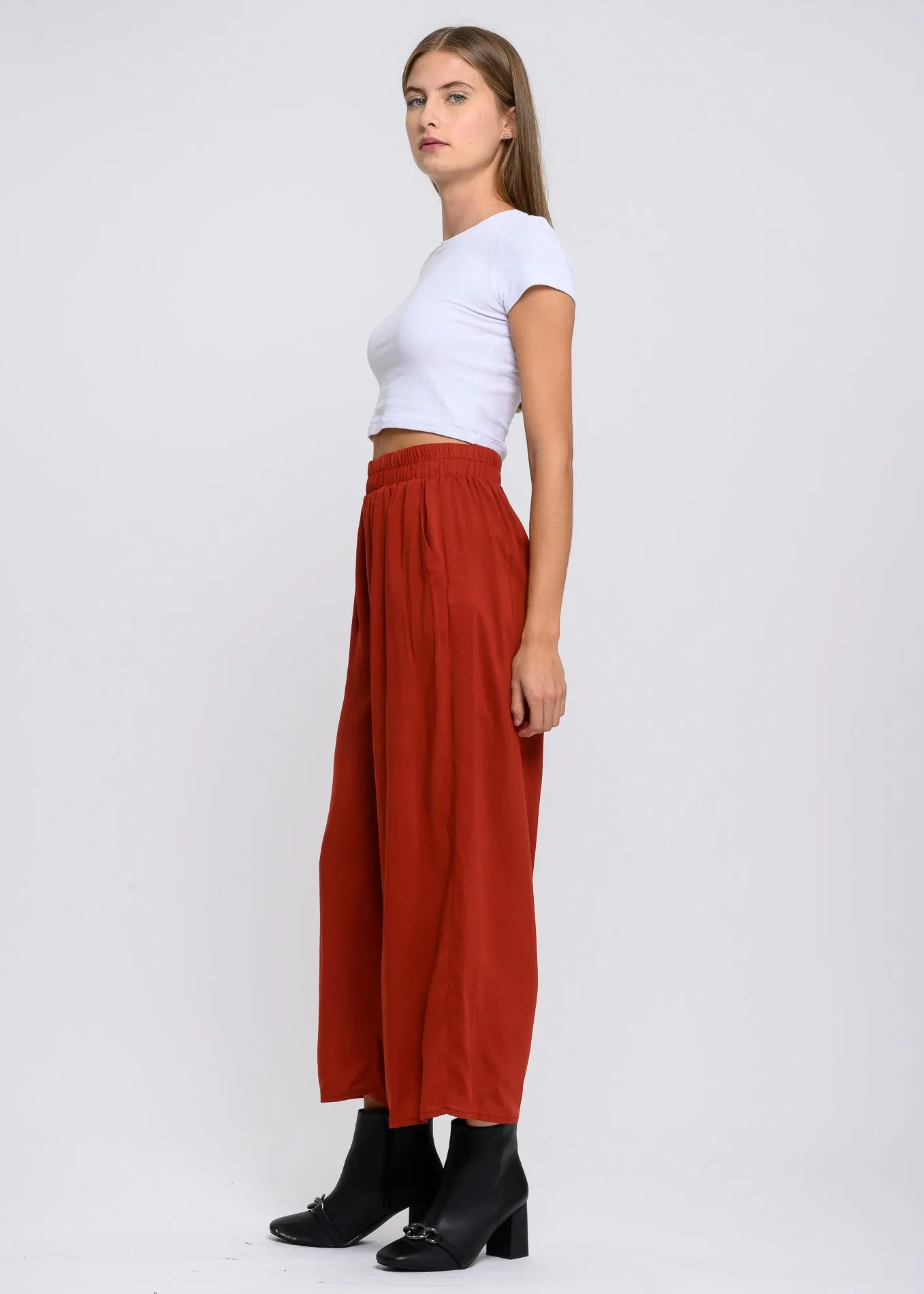Pantalón Wide Leg Cintura Alta Fruncida sold by Shasa product image thumbnail 3