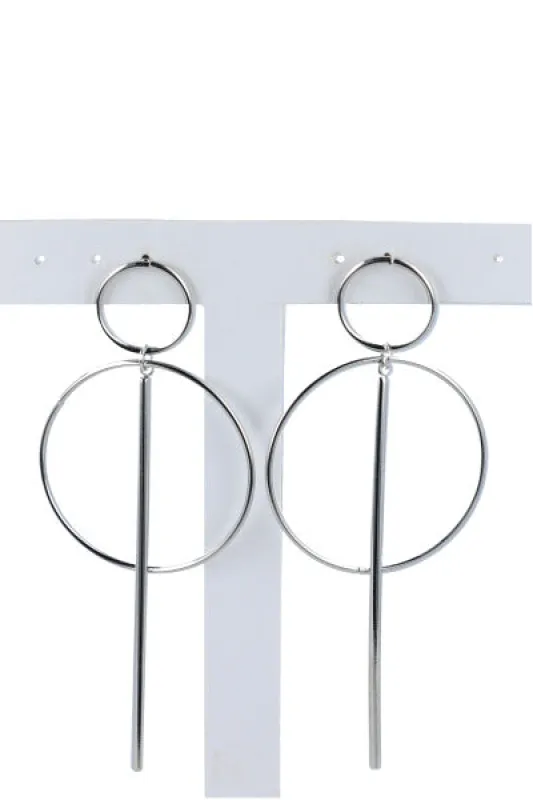 Aretes Largos Doble Circulo sold by Shasa