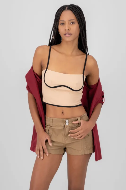 Top crop contraste sold by Shasa
