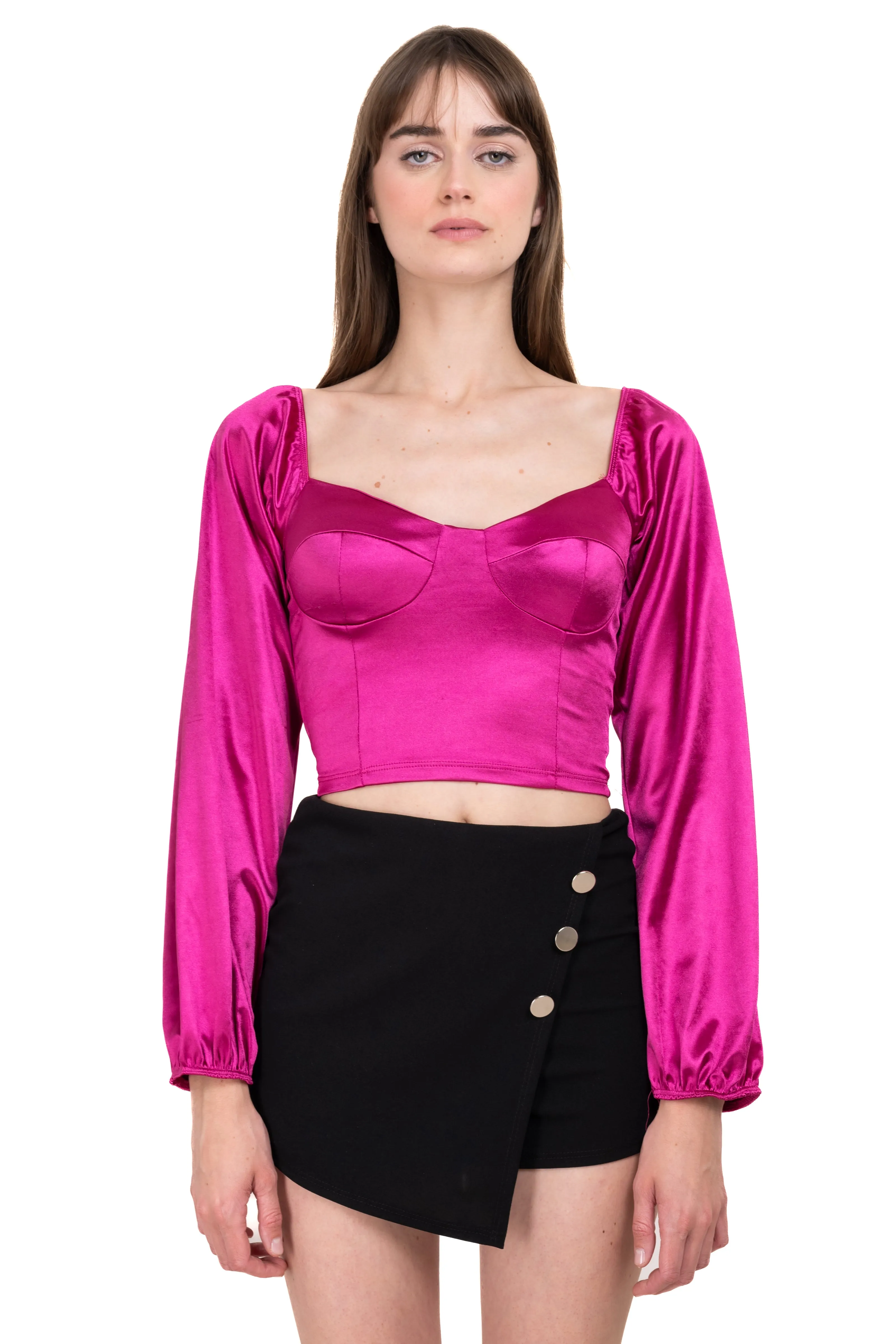 Blusa satín manga larga sold by Shasa product image thumbnail 2