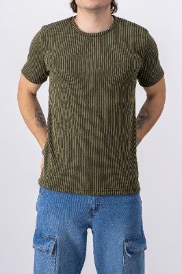 Playera manga corta rayas sold by Shasa