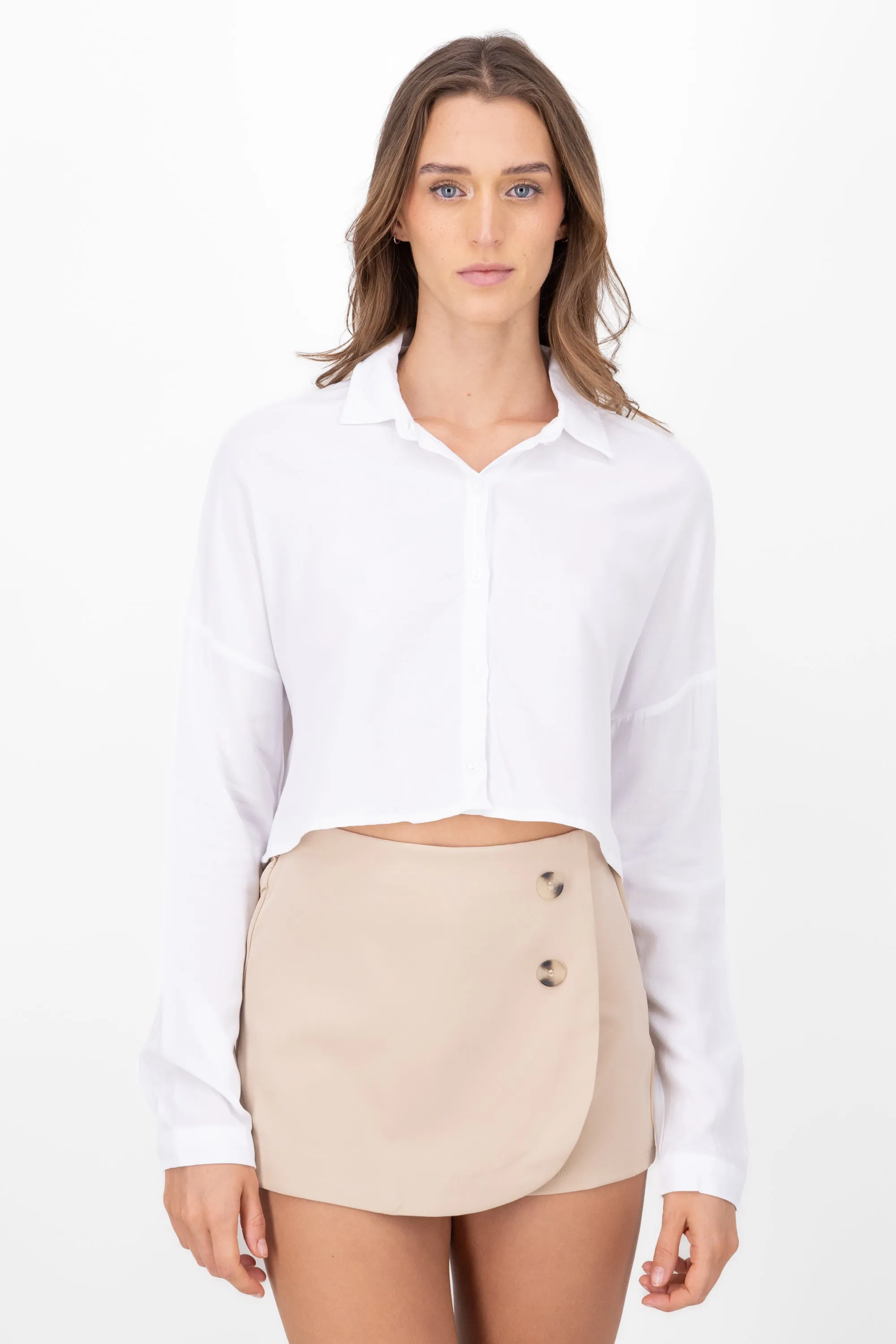 Camisa corta manga doblada sold by Shasa