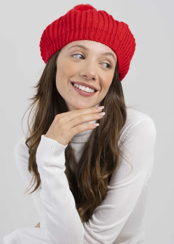 Boina tejida pompón sold by Shasa