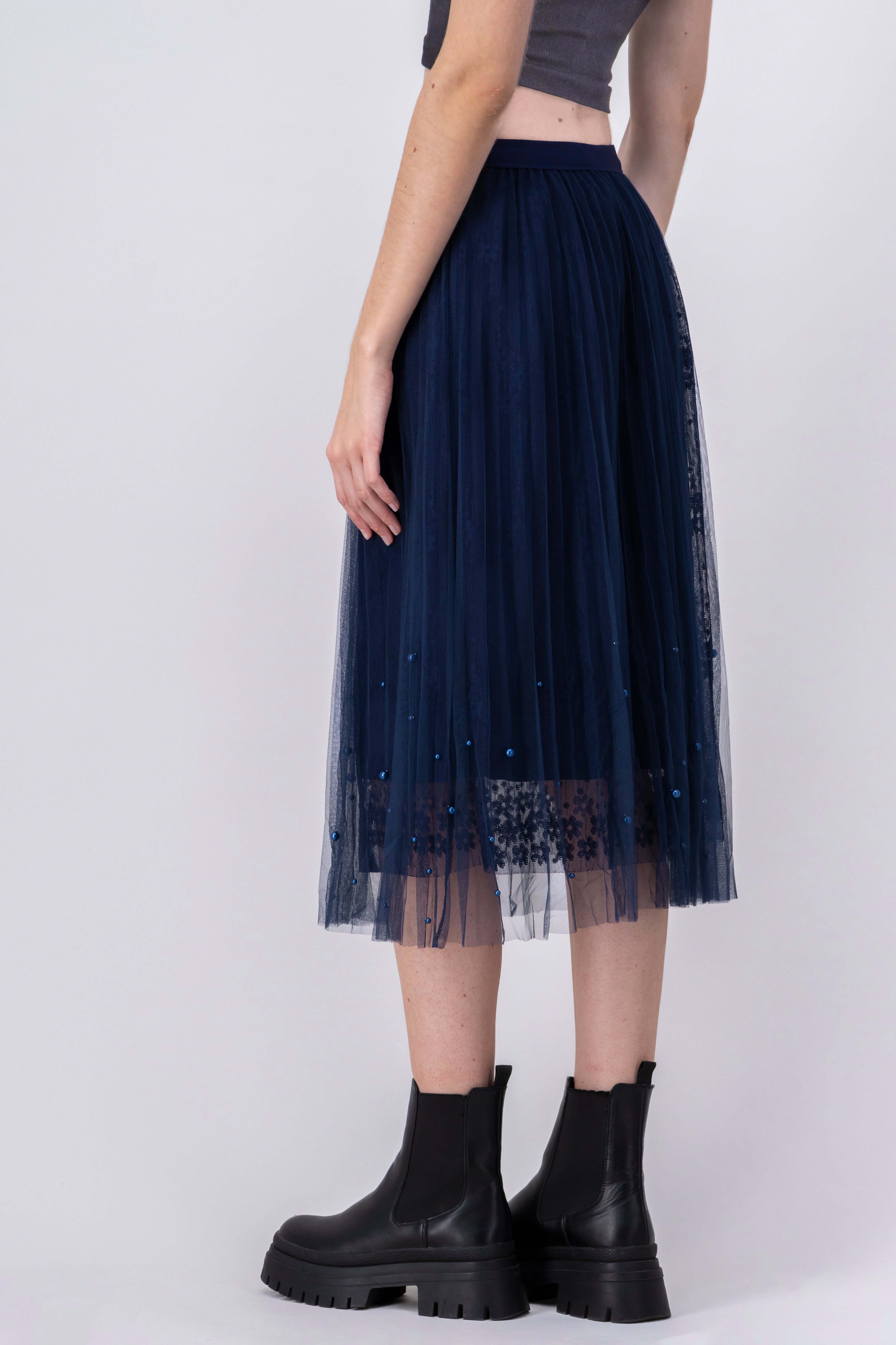 Falda midi plisado mesh sold by Shasa product image thumbnail 4