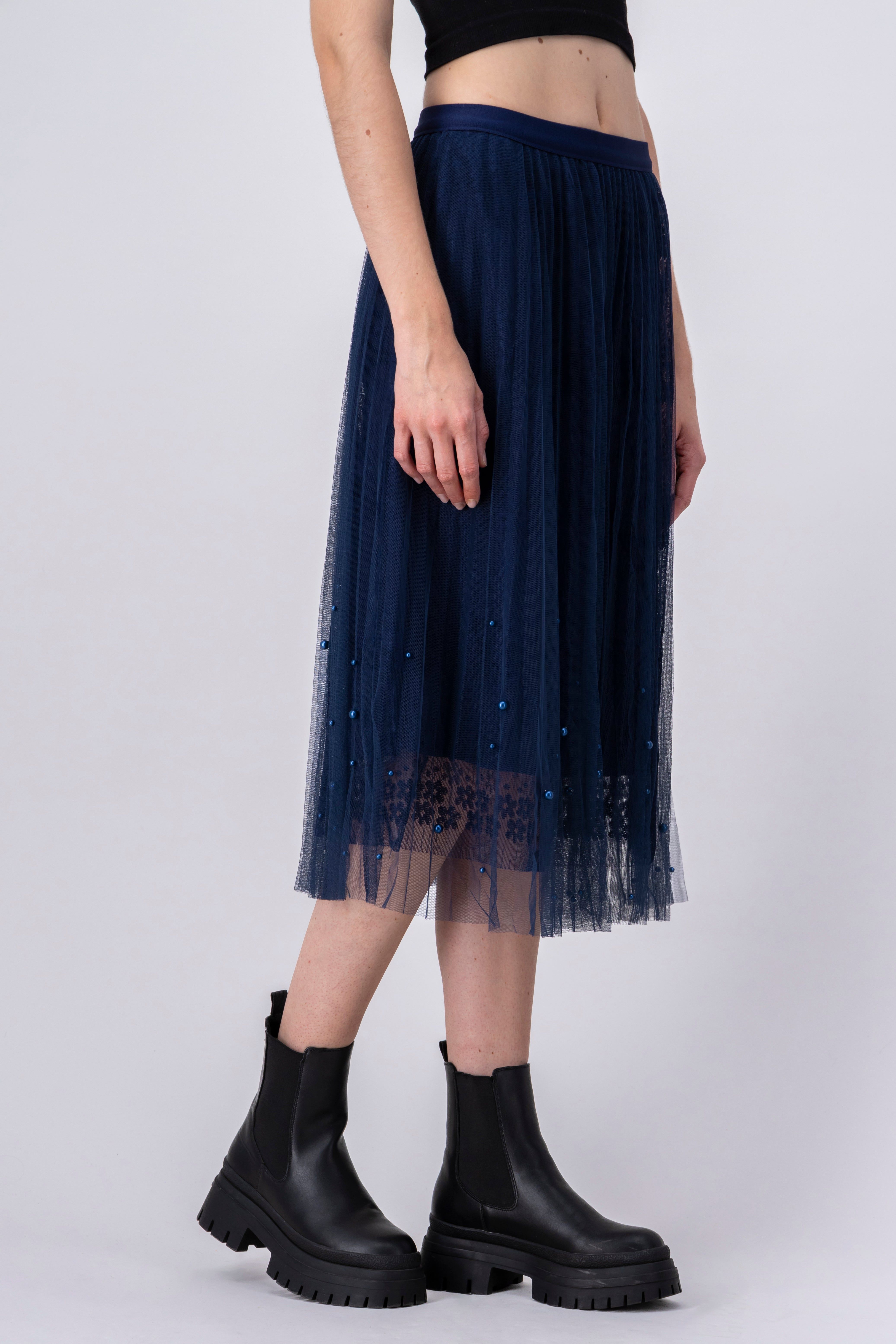 Falda midi plisado mesh sold by Shasa product image thumbnail 3