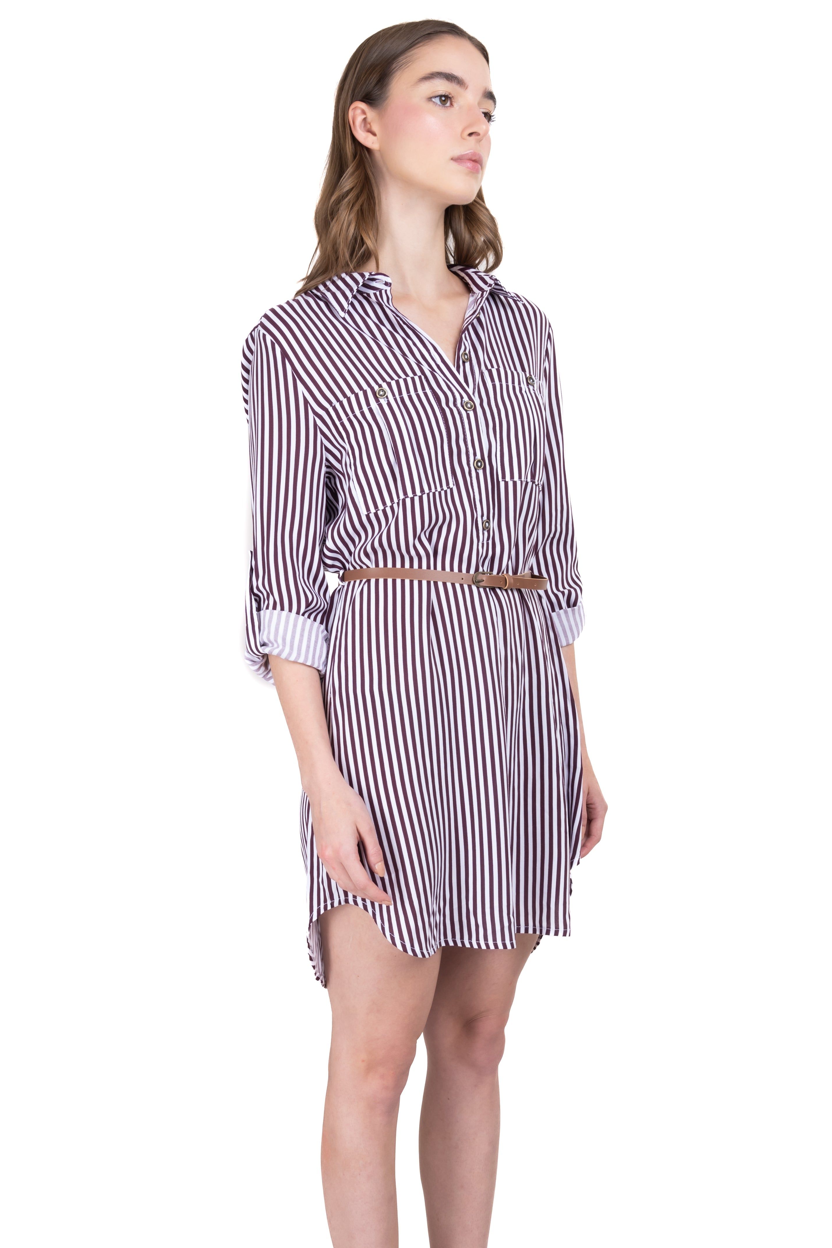 Vestido mini camisero estampado rayas sold by Shasa product image thumbnail 3