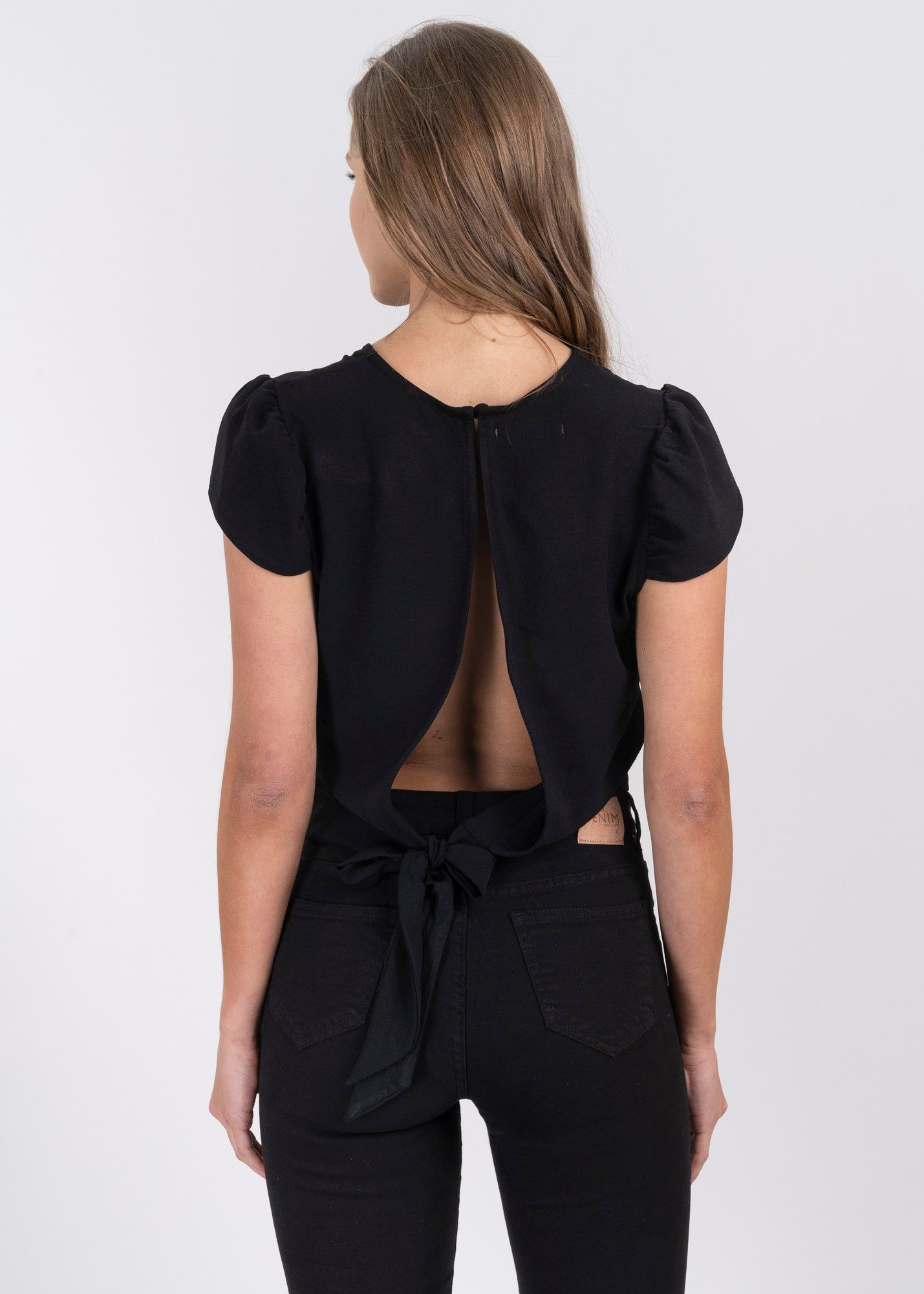 Blusa manga abullonada espalda abierta cinta sold by Shasa product image thumbnail 4