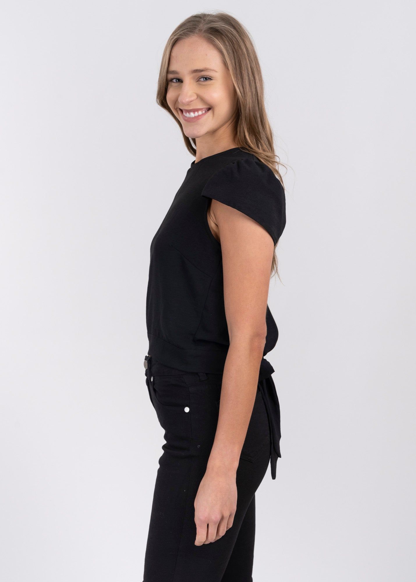 Blusa manga abullonada espalda abierta cinta sold by Shasa product image thumbnail 3