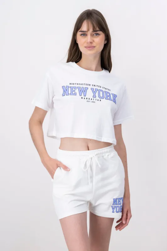 Top Crop Estampado New York sold by Shasa