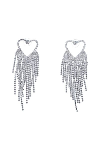 Aretes corazón colgantes brillos sold by Shasa