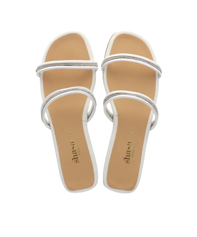 Sandalia pala cintas brillos sold by Shasa