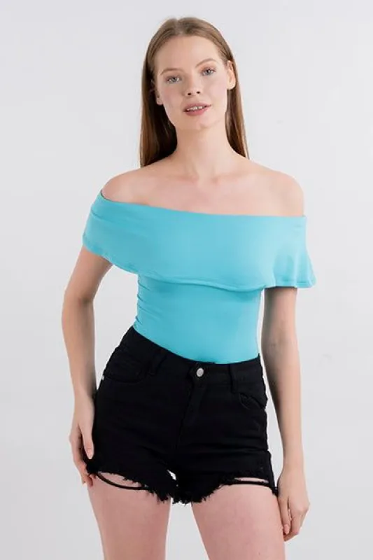 Bodysuit olanes hombro descubierto sold by Shasa