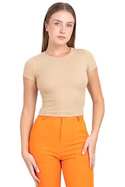 Top Manga Corta Acanalado sold by Shasa