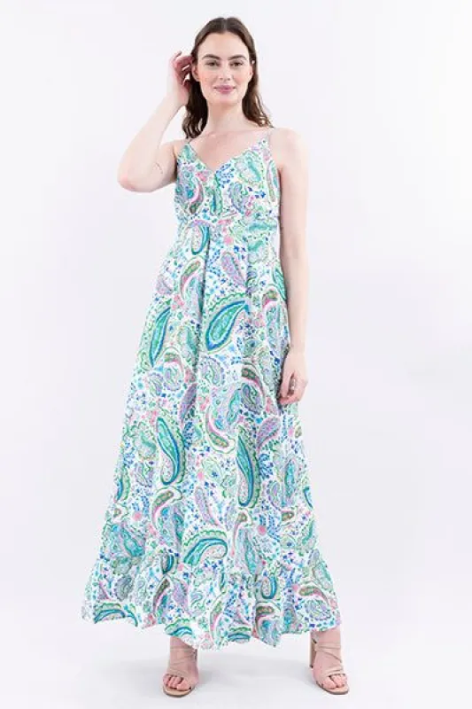 Vestido maxi olán paisley sold by Shasa