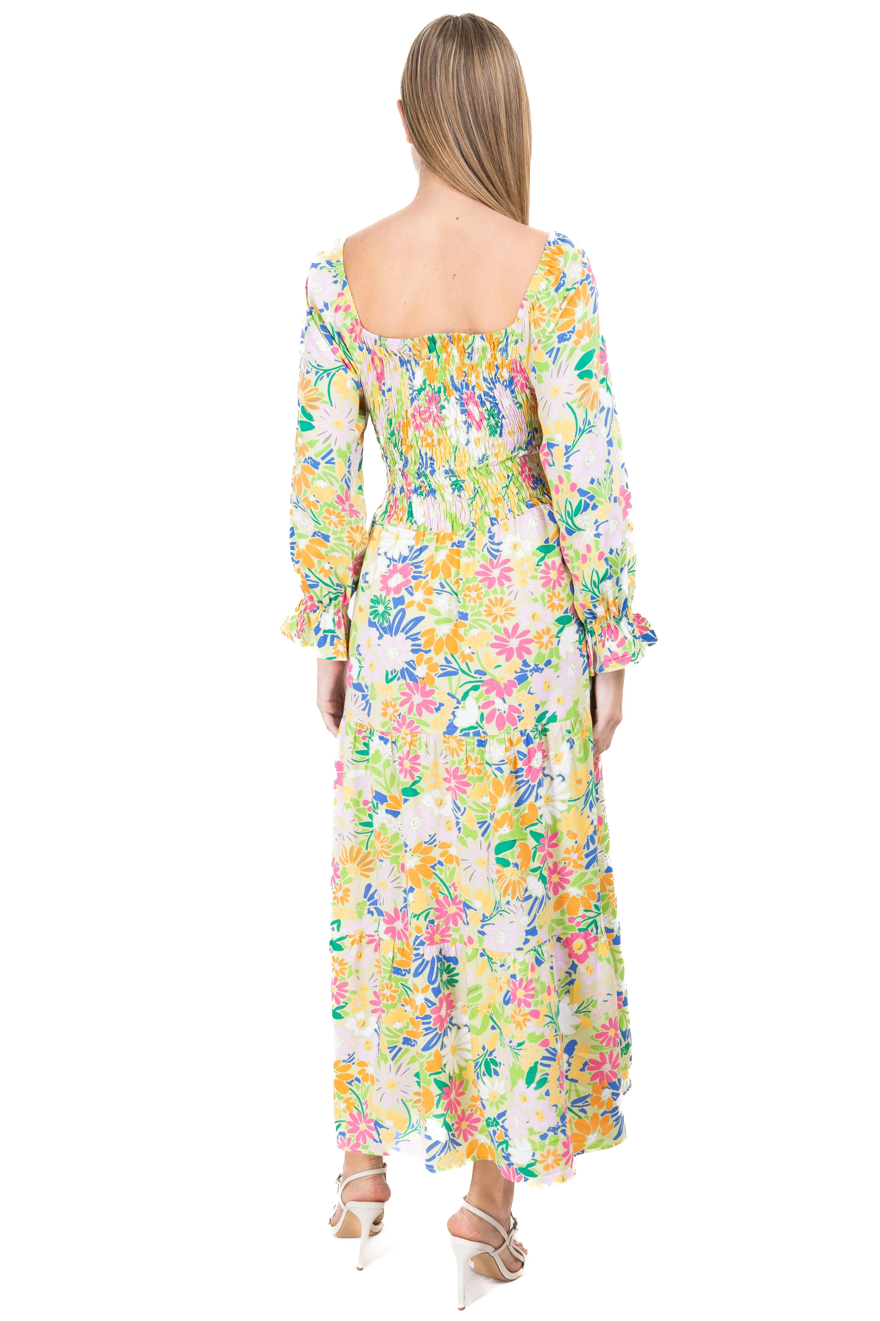 Vestido maxi tejido elástico floreado sold by Shasa product image thumbnail 4