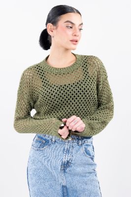 Suéter calado monocolor sold by Shasa