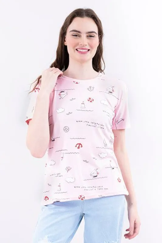 Playera manga corta estampado marinero sold by Shasa