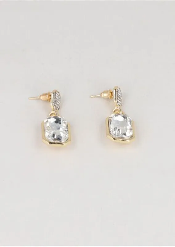Aretes Cuadro Cristal sold by Shasa