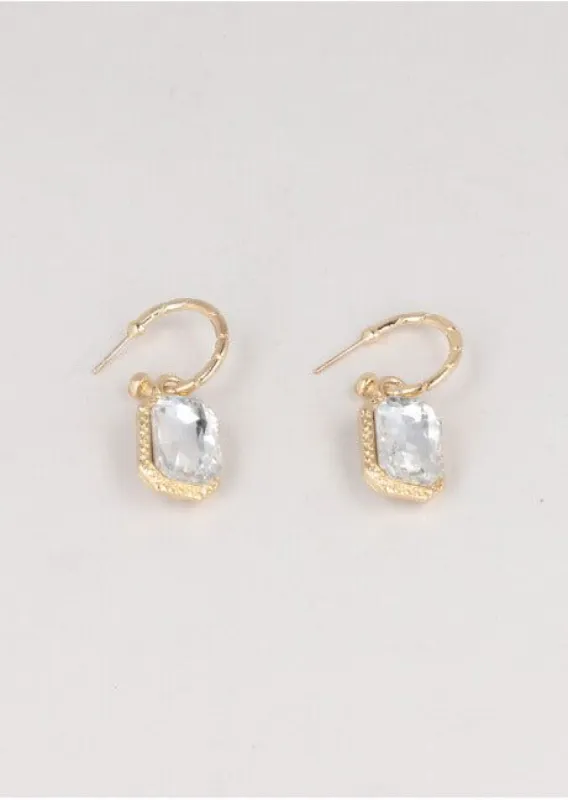 Arracadas Cuadro Cristal sold by Shasa