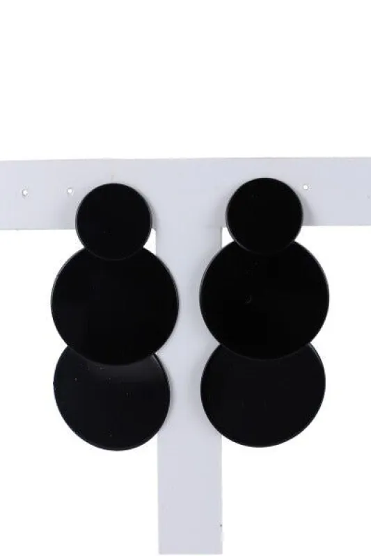 Aretes Largos Triple Circulo sold by Shasa
