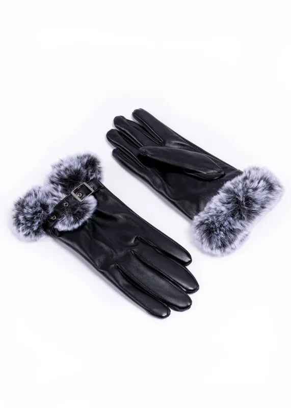 Guantes efecto piel detalle peluche sold by Shasa