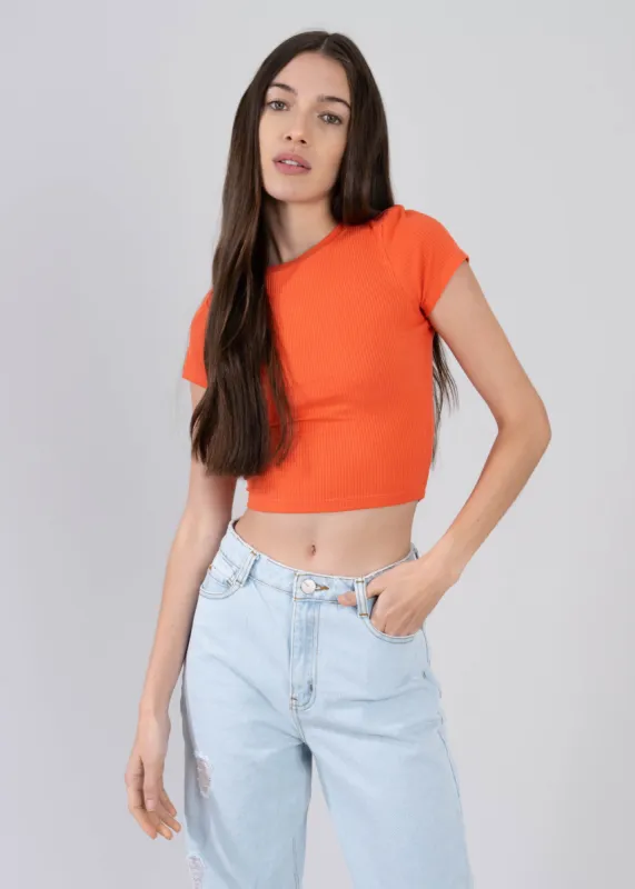 Top manga corta acanalado sold by Shasa