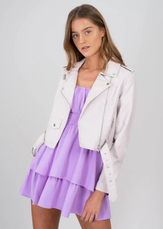 Chamarra biker efecto piel sold by Shasa