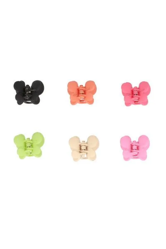 Set 6 pinzas mariposa color sold by Shasa