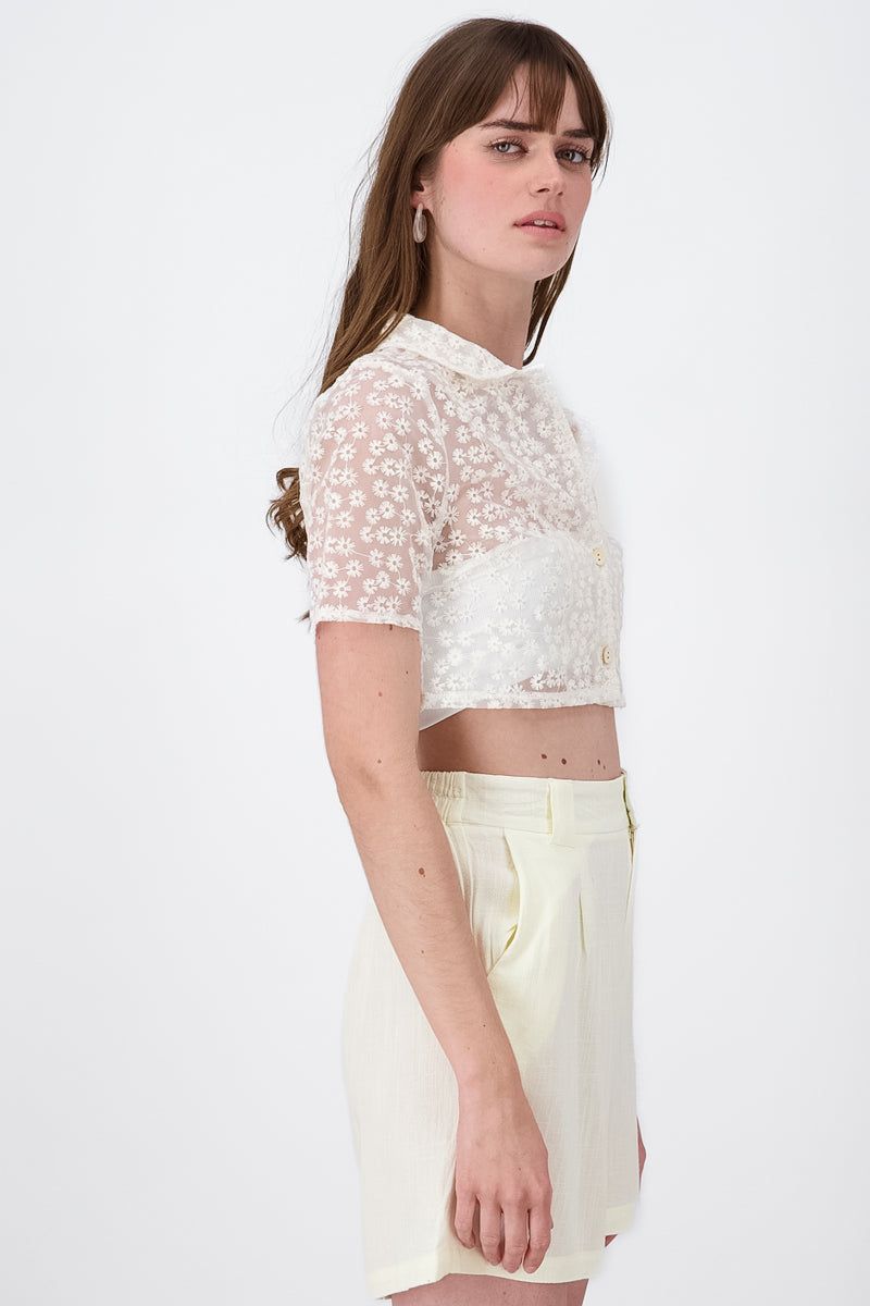 Camisa bordada manga corta sold by Shasa product image thumbnail 3