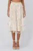 Falda midi mesh flores sold by Shasa