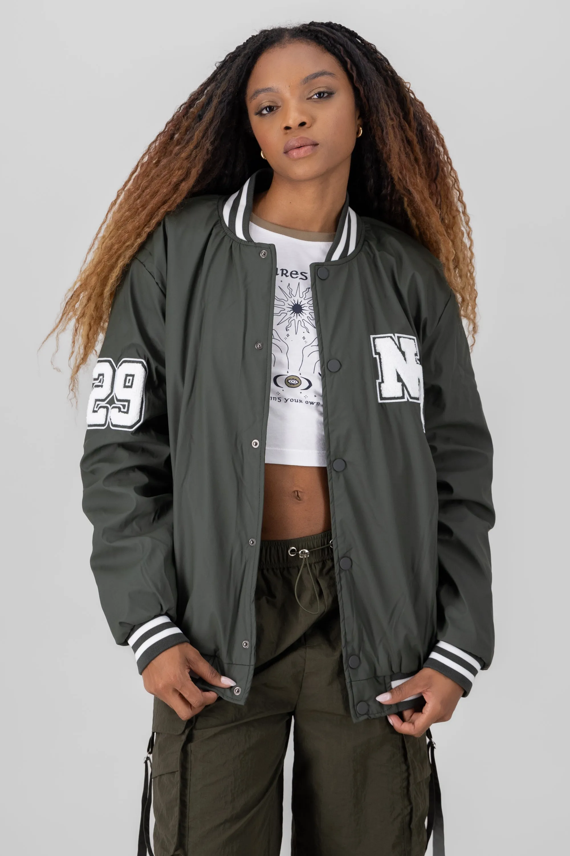 Bomber over ny manga larga sold by Shasa