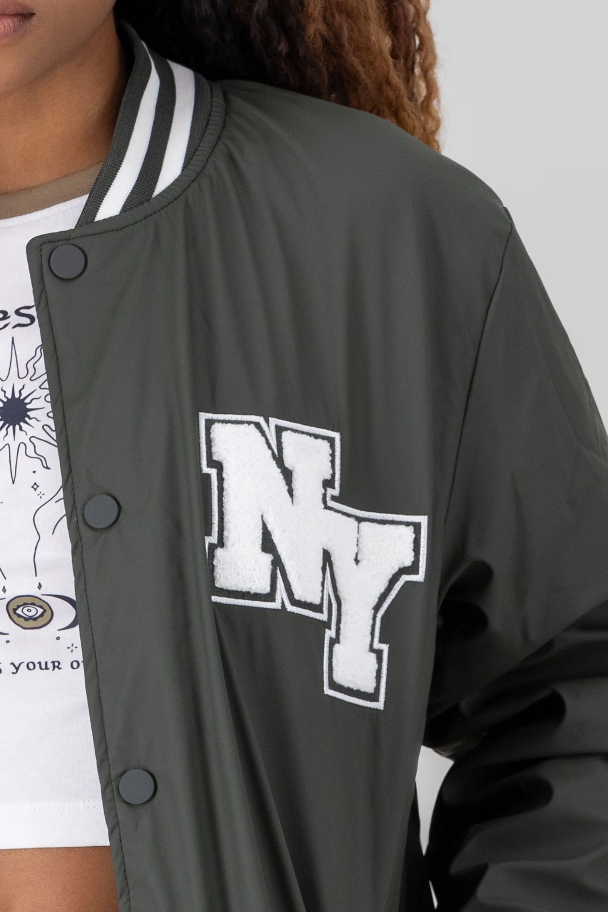 Bomber over ny manga larga sold by Shasa product image thumbnail 5