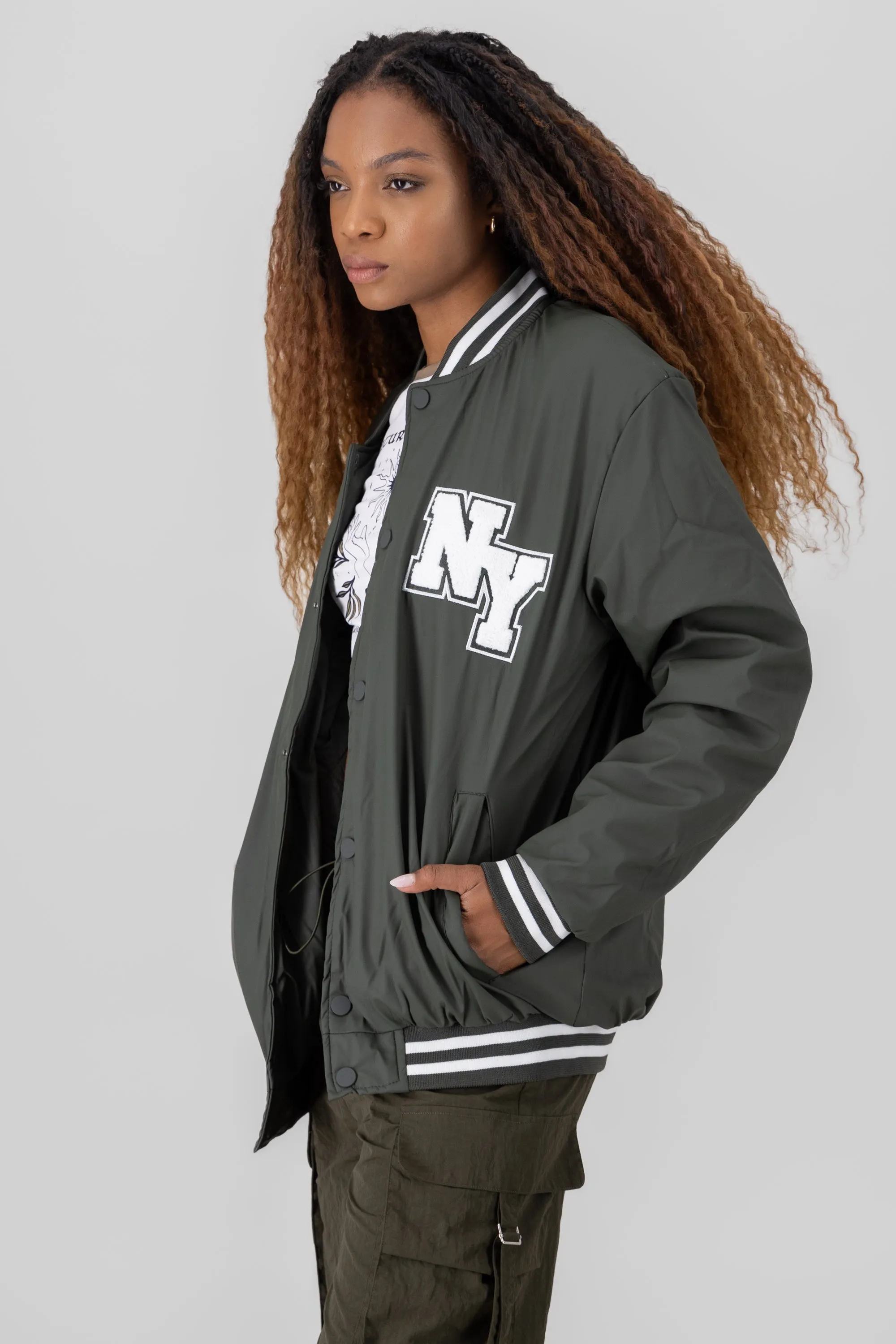 Bomber over ny manga larga sold by Shasa product image thumbnail 3