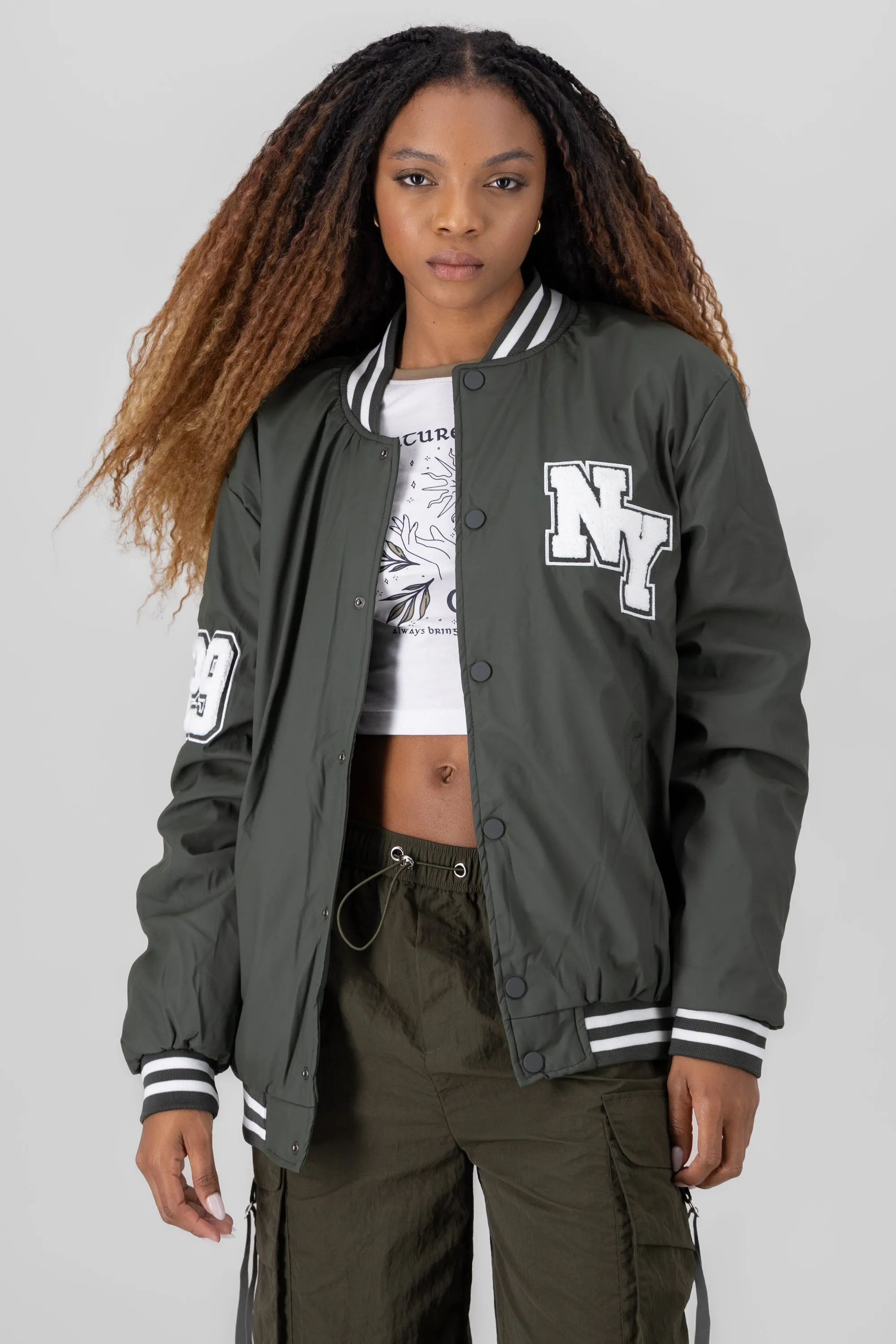Bomber over ny manga larga sold by Shasa product image thumbnail 2