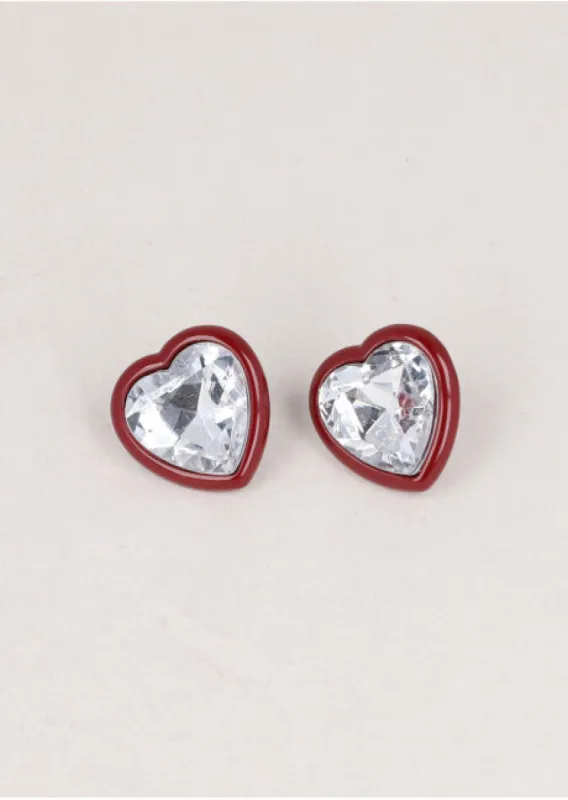 Aretes Corazon Cristal Orilla sold by Shasa