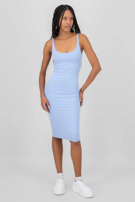Vestido midi doble tela sold by Shasa