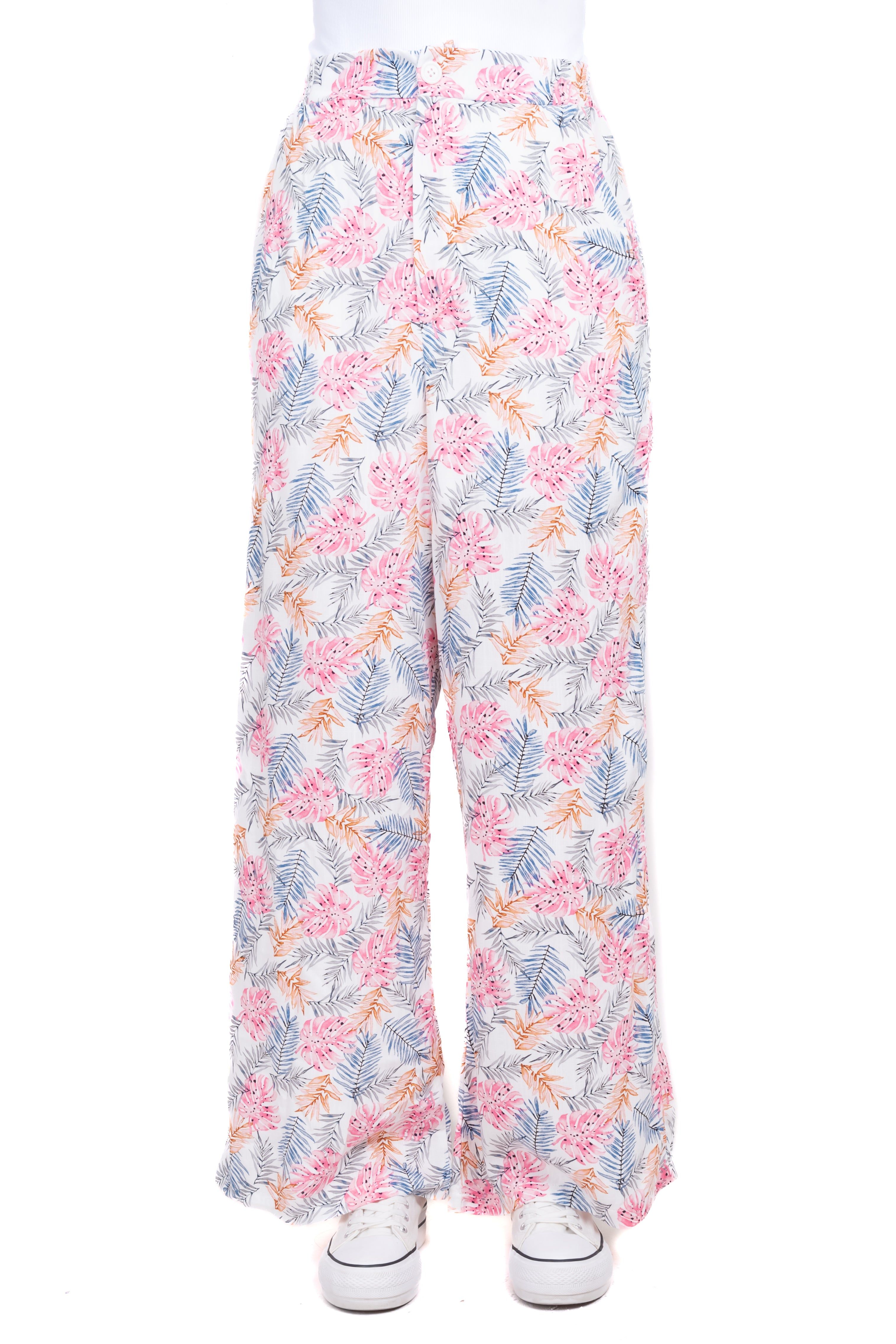 Pantalón wide leg estampado hojas sold by Shasa